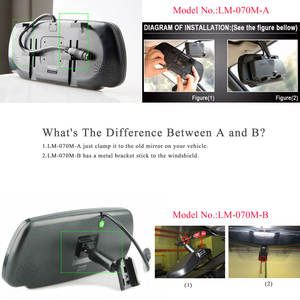 La Chine fabrique un moniteur de rétroviseur Clipon de 7 pouces pour l'écran de voiture arrière de fourgonnettes - Product Image 2