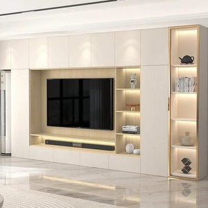 <span class=keywords><strong>Ensemble</strong></span> de meubles de salon, chambre à coucher, <span class=keywords><strong>meuble</strong></span> de télévision suspendu, unité murale en bois de design moderne de luxe - Product Image 1