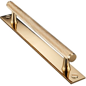 Dooroom Tiradores moleteados de latón Oro Negro Moderno Armario Puerta Cajón Muebles Tiradores Perillas - Product Image 3