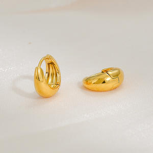 Pendientes de Aro Huggie Ovalados en Forma de Lágrima, Gruesos y Delicados, de Acero Inoxidable, Tres Tamaños Disponibles, Pendientes de Aro Helix Cónicos para Cartílago - Product Image 6