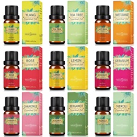 Aceites Esenciales 100% Puros al por Mayor, Lavanda Natural, Menta, Geranio, Lima, Rosa y Bergamota, Aromaterapia, Aceite Esencial a Granel