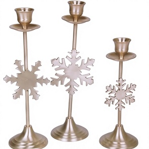 Modern Long Metal Lantern <b>Candlestick</b> <b>Holder</b> with Glass and Wood for Taper Candles Handmade Christmas Decor - Product Image 1