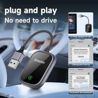 KYERE KY-4153 Boîtier Adaptateur Sans Fil 2-en-1 CarPlay Android Auto Bluetooth pour Voitures Intelligentes, Convertit USB Filaire, Mise à Jour en Ligne, Cryptage
