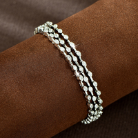 Hoge kwaliteit drielaagse sierlijke kristallen CZ-armband voor dames, casual aankleden, Valentijnscadeau, sieraden, feestevenement B165