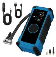 Dual Power Portable Metal Tire Inflator Air Compressor Smart Digital Gauge LED Work Light Type C Charging CE Certified OEM