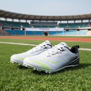 Chaussures à <span class=keywords><strong>pointes</strong></span> de course professionnelles unisexes avec semelle extérieure en caoutchouc et tige en maille respirante pour l'<span class=keywords><strong>athlétisme</strong></span> sur piste et sur route, utilisation estivale - Product Image 1