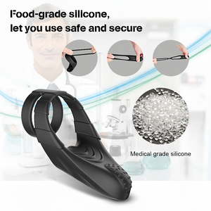 Casemee Penis &amp; P-Spot Stimulation Men's Silicone Penis <strong>Cock</strong> <strong>Ring</strong> Wearable Dual-<strong>Ring</strong> Vibrator With Perineum Teaser - Product Image 2
