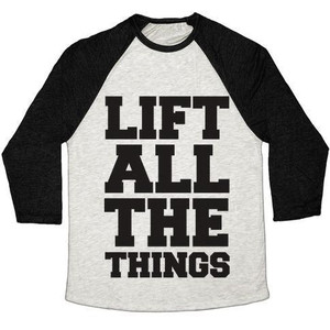 Lift All the Things Unisex Tri-Blend <b>Baseball</b> <b>Tee</b> - Product Image 2