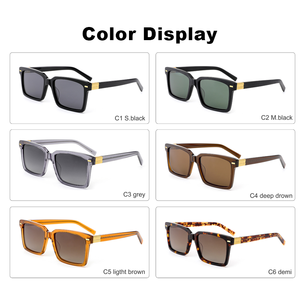 Gafas de Sol Unisex de Moda con Protección UV400, Diseño de Marca de Lujo, Montura Rectangular Pequeña de Acetato, Gafas de Moda, Lunettes De Luxe - Product Image 4