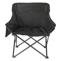 Chaise lune moderne pliable rembourrée avec logo personnalisé, cadre en acier robuste, tissu Oxford avec poche latérale pour utilisation en extérieur et sur la plage
