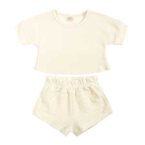 Vêtements d'été pour enfants Waffle Kids, ensembles deux pièces pour enfants, ensembles de vêtements pour tout-petits garçons, ensembles courts personnalisés Kids Tales - Product Image 5