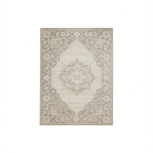 Alfombra de Exterior Manemi, Rectangular, con Diseño de Medallón, de Polipropileno, Hecha a Máquina, Resistente a las Manchas, para Uso en Interiores y Exteriores - Product Image 1