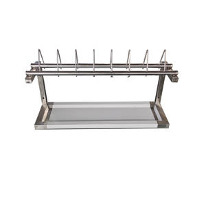 Guanbai Égouttoir à vaisselle à deux niveaux en acier inoxydable, petit support pour le séchage de la vaisselle, comptoir de cuisine, organisateur de rangement pour hôtel et restaurant - Product Image 1