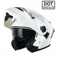 Casques de moto à double visière avec écran solaire interne anti-buée, casque de moto modulaire relevable unisexe pour le tourisme