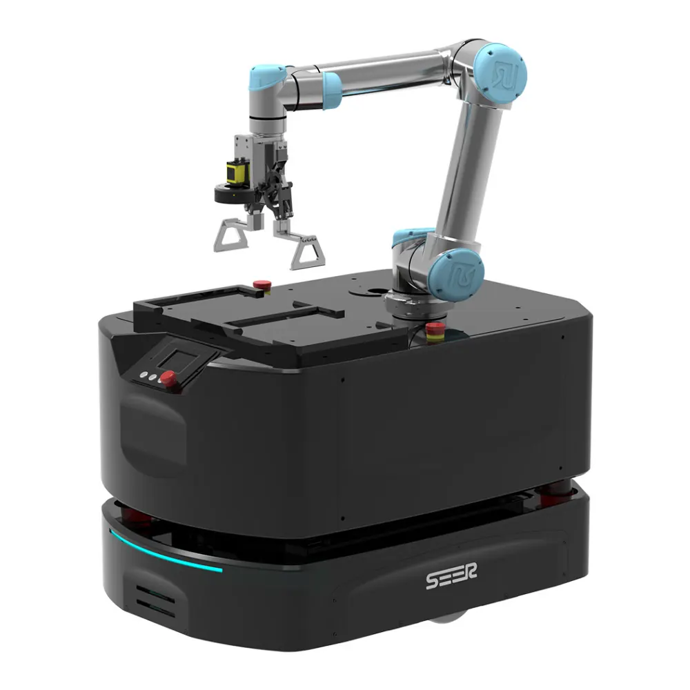 Ur5e 6 As Collaboratieve Robot Cobot Robotarm Met 2 Vinger Grijper En Agv Voor Autonome Mobiele Levering Robot