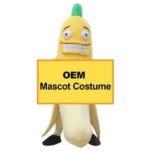 Adulto divertido lindo ropa inflada amarillo sonrisa plátano Cosplay inflable fiesta mascota disfraz