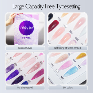 RS Nail Factory Direct <span class=keywords><strong>144</strong></span> Colors Builder Nail Gel Polish Disco Extension Painting Gel Nail Colors Card para uso <span class=keywords><strong>art</strong></span>ístico - Product Image 4
