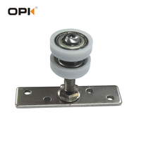 Set Roda Pintu Geser Lipat Universal Multi Panel Tugas Berat OPK, Rel Pemandu Pintu Geser Aluminium