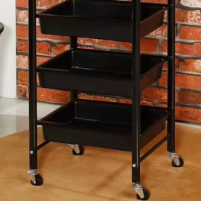 Professional White Rolling Barber Spa Metal Hair Salon Beauty Salon Hairdressing Trolley Carts