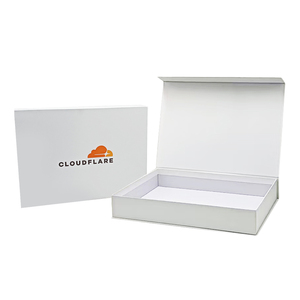 Customized Luxury Rigid White Paper Cardboard <b>Magnetic</b> Flip Closure Gift <b>Box</b> Packaging With logo - Product Image 1