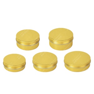 Pot en aluminium doré de 20 ml, 30 ml, 50 ml, 60 ml pour thé, bougies, baume à lèvres, cosmétiques, crème - Product Image 1