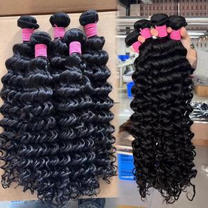 Hot Selling <strong>Deep</strong> <strong>Wave</strong> Virgin Hair Bundle Cuticle Aligned Raw Hair Weave Remy 100% Virgin Human Hair <strong>Extensions</strong> Vietnam Stock - Product Image 1