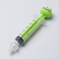 Jeringa Nasal de Silicona PP con Diseño de Cabeza de Animal de Dibujos Animados, para Eliminar Olores, Dispensador de Alimentación Seguro para Niños de 10 ml
