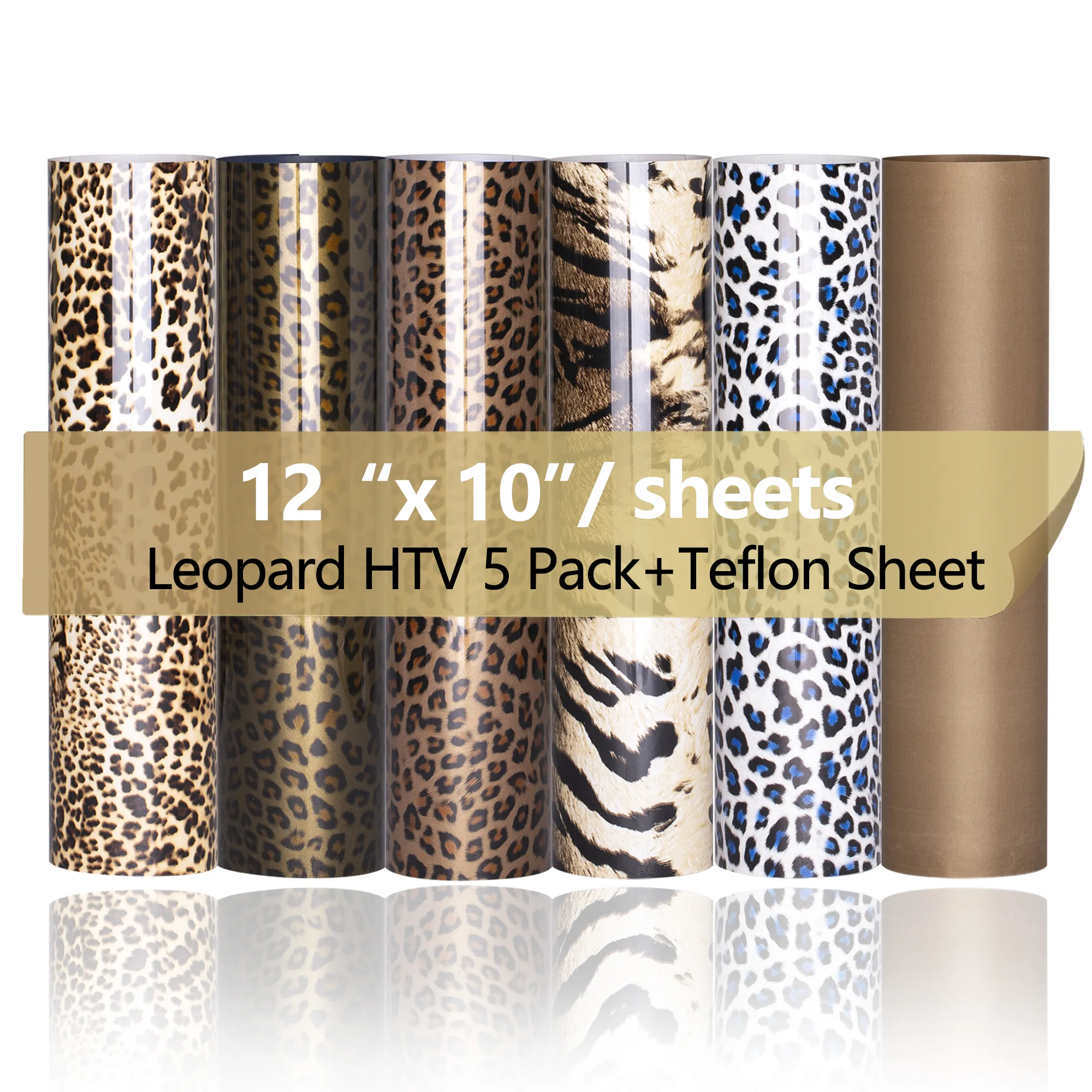 12 Vellen Pu Leopard Patterned Warmteoverdracht Vinyl Iron-On Heat Transfer Vinyl Animal Print Htv Lakens Voor Diy t-shirt En Ambachtelijke