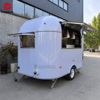 Cogsun OEM Remorque de restauration rapide mini style occidental à aménagement personnalisé pour café de rue