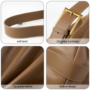 กระเป๋าโท้ทฮอบโอบอัลไลน์หนังแท้สไตล์โบฮีเมียนผลิตขายส่งกระเป๋าสะพายไหล่แนววินเทจสำหรับผู้หญิงงานฝีมือทนทานต่อการใช้งานและแข็งแรง - Product Image 5