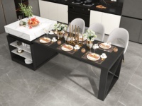 Modernes Esszimmer Moderne Acryl-Schrank tür Modularer Lack grill Design Glastür Wand Küchen schrank