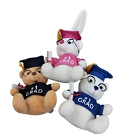 Ours en peluche super doux personnalisé pour la remise des diplômes avec # 1 Chemise GRAD 31-50cm Unisexe Ours en Peluche - Cadeau Souvenir Cérémonie de Remise des Diplômes