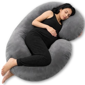 Oreiller de grossesse en forme de G avec housse amovible, coussin de maternité pour un soutien complet du corps, idéal pour dormir sur le côté - Product Image 1