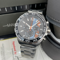 Reloj deportivo de lujo para hombre, de acero inoxidable, 43mm, 20mm, cristal de zafiro, resistente al agua, cronógrafo, cuarzo, Miyota Seiko