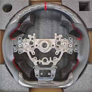 Volante de Fibra de Carbono para <span class=keywords><strong>Subaru</strong></span> Forester <span class=keywords><strong>Impreza</strong></span> 2020 2021 2022 2023 <span class=keywords><strong>2024</strong></span>, Volante de Carreras de Cuero Perforado - Product Image 3