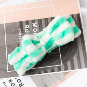 Thời Trang Spa Headband Phụ Nữ Lông Cừu Hairband Lớn <span class=keywords><strong>Bow</strong></span> Mặt Rửa Headband <span class=keywords><strong>Make</strong></span> Up Tóc Ban Nhạc <span class=keywords><strong>Bow</strong></span> - Product Image 4