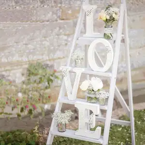 Pakistani 15cm legno bianco amore segno di nozze decorazione di nozze romantico matrimonio fai da te lettere d'amore fotografia puntelli Dubai