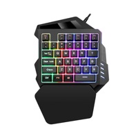 Clavier de jeu haute performance à une main, 35 touches, rétroéclairage RVB, clavier ergonomique à une seule main, contrôleur de jeu filaire mini, OEM