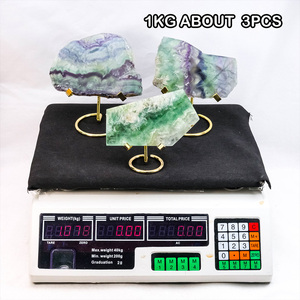 סיטונאי גבישים טבעי קשת פרוסת אבן פלואוריט מגולף קריסטל קישוט מלאכה לריפוי ושימוש מתנה - Product Image 4