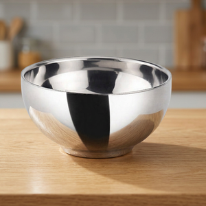 Bol en acier inoxydable de qualité supérieure, finition polie durable, bol de cuisine polyvalent pour servir, mélanger et usage quotidien à la maison - Product Image 4