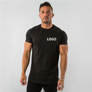 Vedo Muscle Fit T-Shirts Drops hipping Benutzer definiertes Logo Baumwolle Sport GYM T-Shirt Herren
