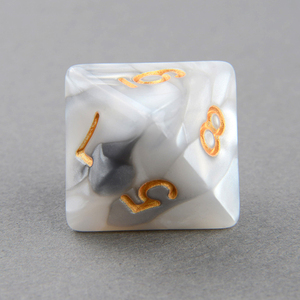 Gray and White Marble <strong>Dice</strong> Set RPG Polyhedral Custom Surface Golden Number <strong>Dice</strong> Tabletop Games Engraved Dices - Product Image 3