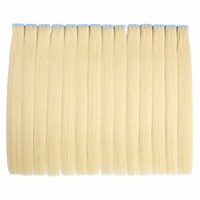 Extensioni per capelli umani con nastro adesivo leggero per donna, aggiungono volume e lunghezza, facili da applicare e confortevoli.