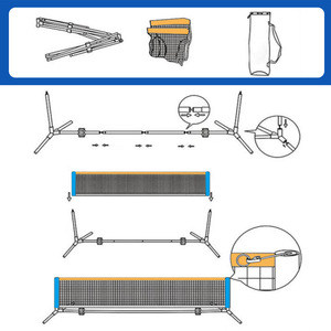 Xách tay mini pickleball lưới cực xách tay 10 ft di động pickleball Net - Product Image 3