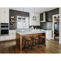 Système de meubles de cuisine modernes sur mesure avec portes en mélamine
