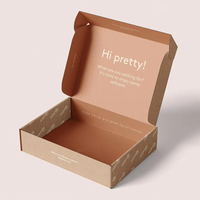 Boîtes d'expédition pliantes avec logo personnalisé écologique Conception brun kraft naturel durable Envoi postal en papier kraft carton Type de dossier