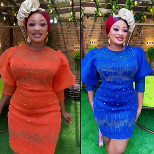 Moda <span class=keywords><strong>europea</strong></span> e americana con nappine a diamante caldo abito da sera sottile stile tacchino gonna lunga donna taglie forti gonna da donna - Product Image 4