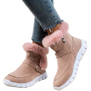 <span class=keywords><strong>Stivali</strong></span> da donna per il commercio estero, invernali, da neve, tinta unita, a tubo corto, <span class=keywords><strong>con</strong></span> fibbia e <span class=keywords><strong>cerniera</strong></span> <span class=keywords><strong>laterale</strong></span>, caldi, in velluto, <span class=keywords><strong>con</strong></span> suola piatta, all'ingrosso - Product Image 2
