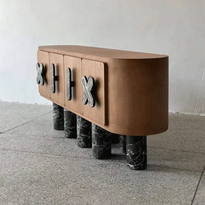 <span class=keywords><strong>Credenza</strong></span> Diplopoda, Mobile per Soggiorno, Armadio in Legno con Gambe in Marmo Verde, <span class=keywords><strong>Design</strong></span> <span class=keywords><strong>Moderno</strong></span> - Product Image 4