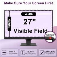 Filtre de confidentialité anti-espion amovible bidirectionnel pour moniteur BenQ 27 pouces 16:9, protection d'écran anti-reflets bloquant la lumière bleue
